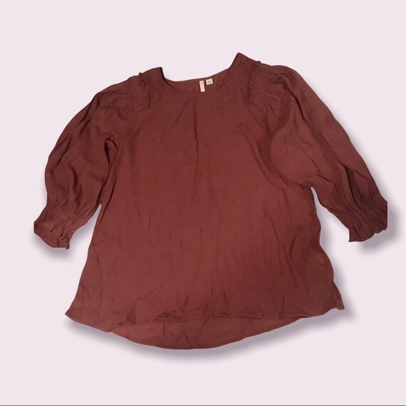 🌟SALE 2/$10.00‼️ EST. 1646 Women’s 3/4 Blush Pink Sleeve Blouse size L - Picture 6 of 6